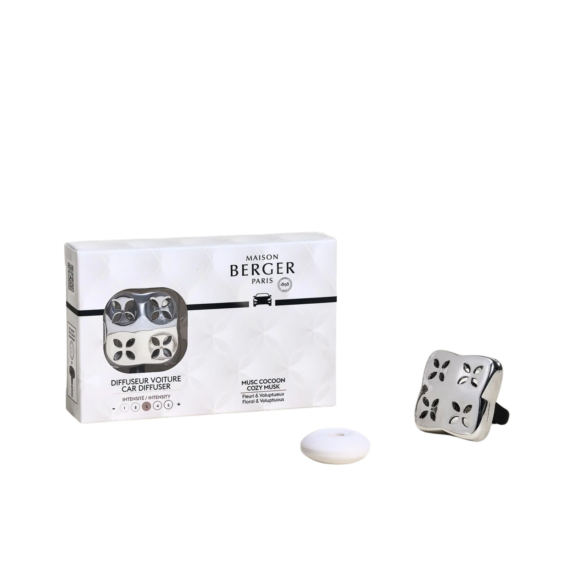 Diffusore per Auto COSY+ ricarica Musc Cocoon Maison Berger