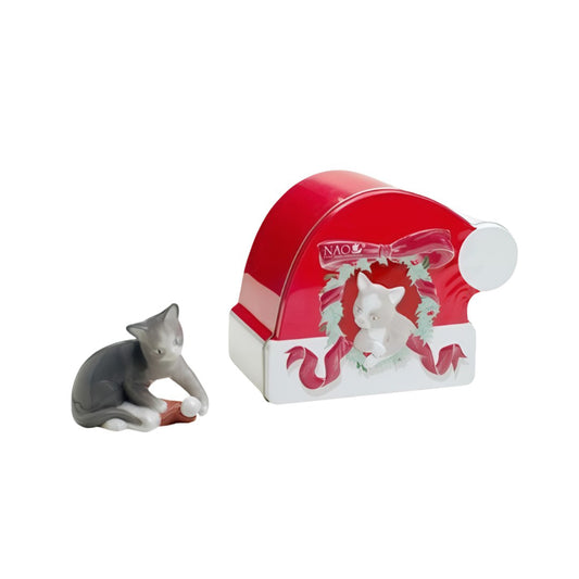 Statuina il natale del mio gattino nao Nao By Lladro`