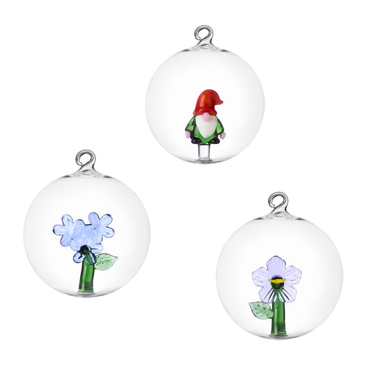Set 3 sfere Natale Fiori natale Ichendorf