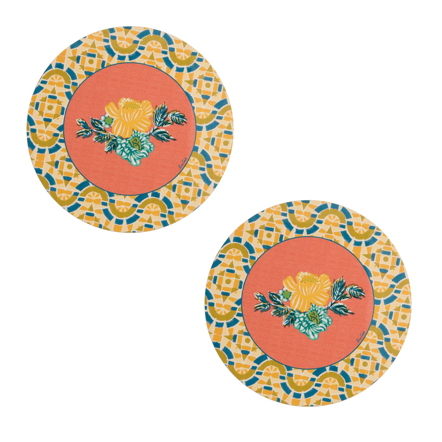 Set 2 Tovagliette Amer Rose Orange Lisa Corti
