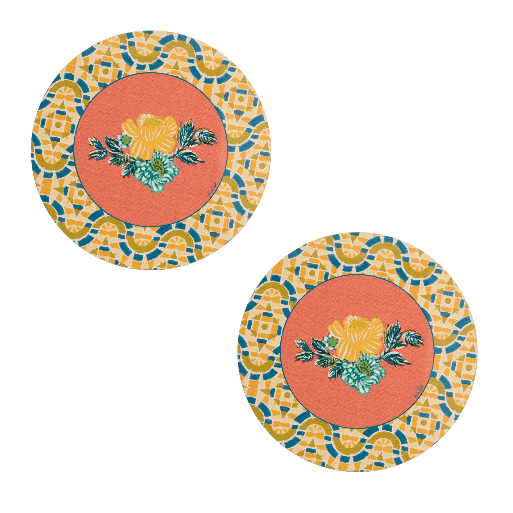 Set 2 Tovagliette Amer Rose Orange Lisa Corti
