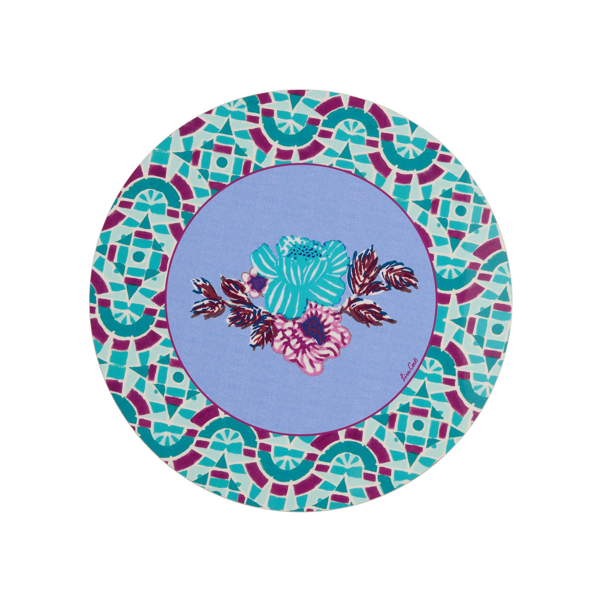 Set 2 Tovagliette Amer Rose Plumbago Lisa Corti