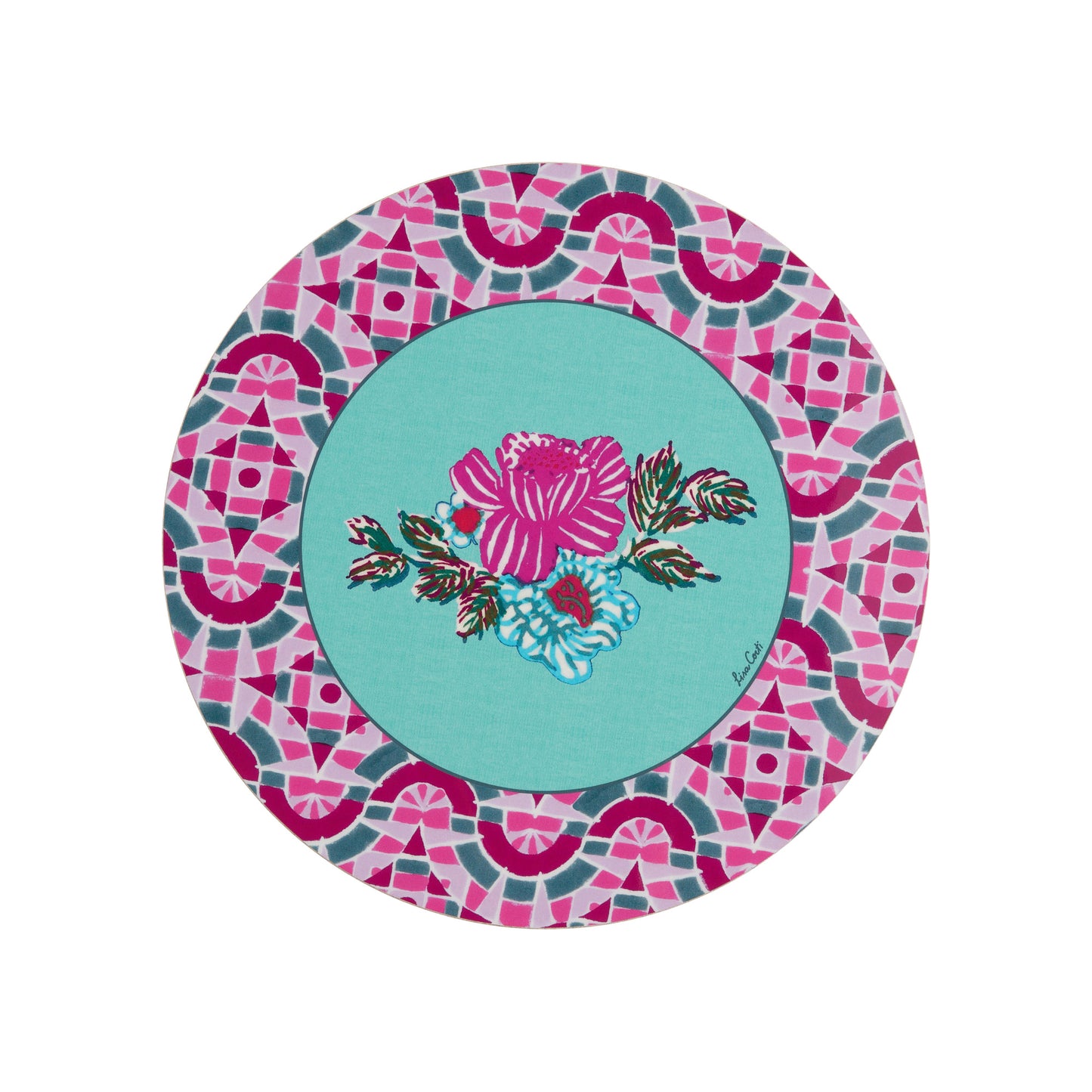 Set 2 Tovagliette Amer O Amer Rose Lisa Corti