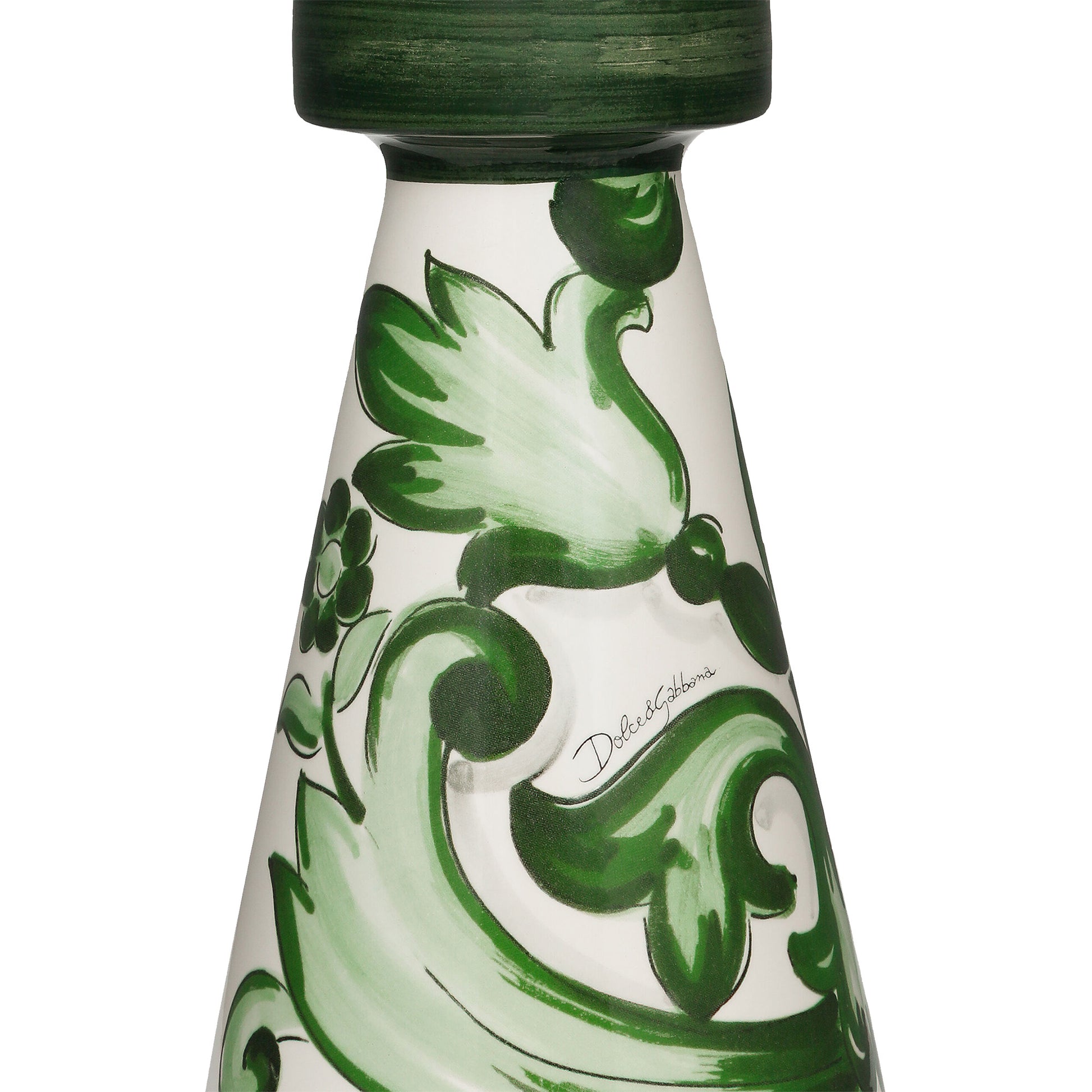 Portacandela In Ceramica Grande Verde Maiolica Dolce E Gabbana