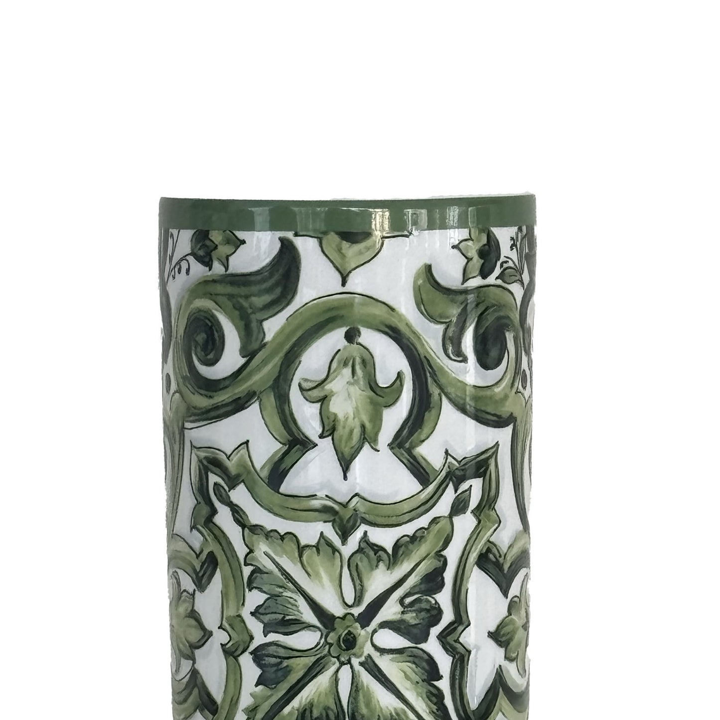 Vaso Cilindrico Maiolica Verde Dolce E Gabbana