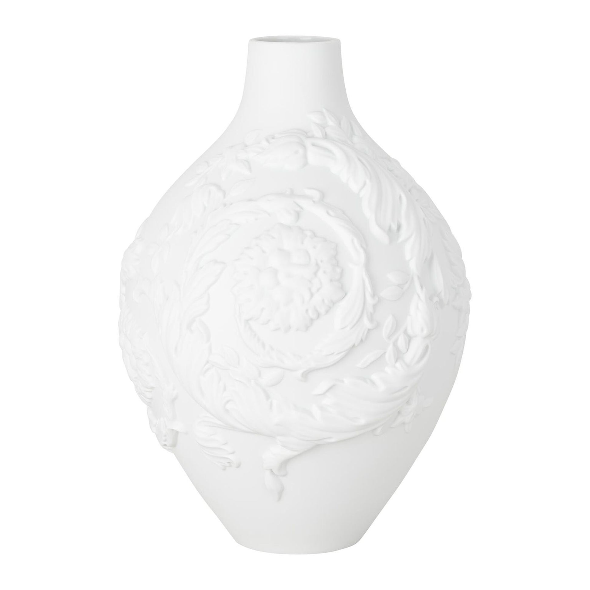 Barocco 3D Weiss matt Vaso 33 cm Versace