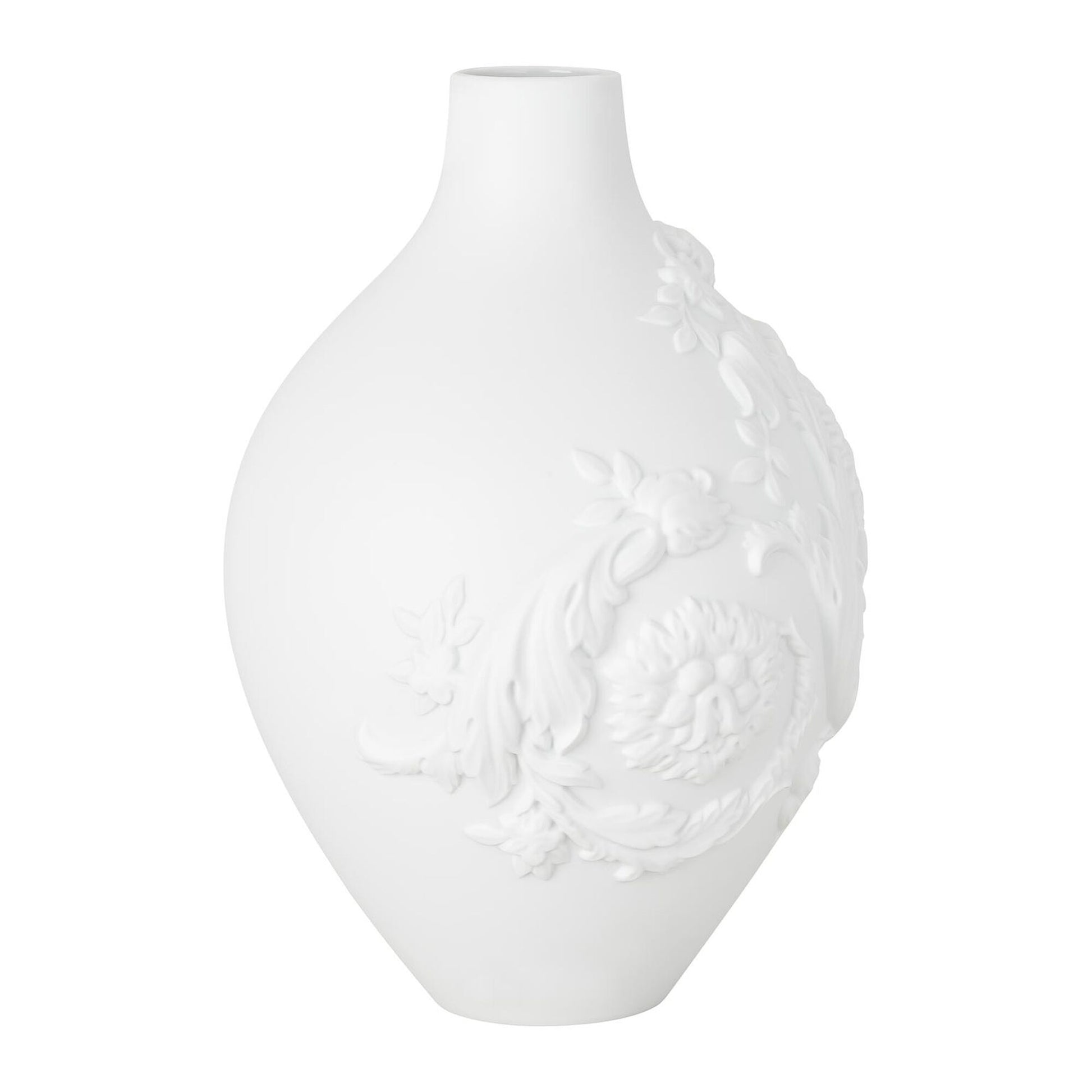 Barocco 3D Weiss matt Vaso 33 cm Versace