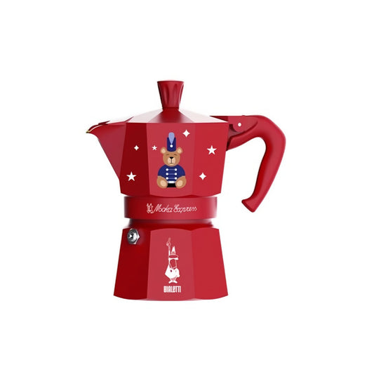 Moka Express Red 1Tz Natale Bialetti Exclusive
