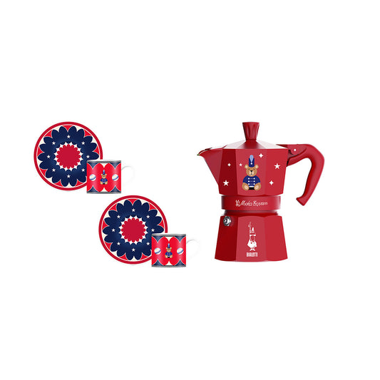 Set Moka Red 3Tz + 2 Tazze Bialetti Exclusive