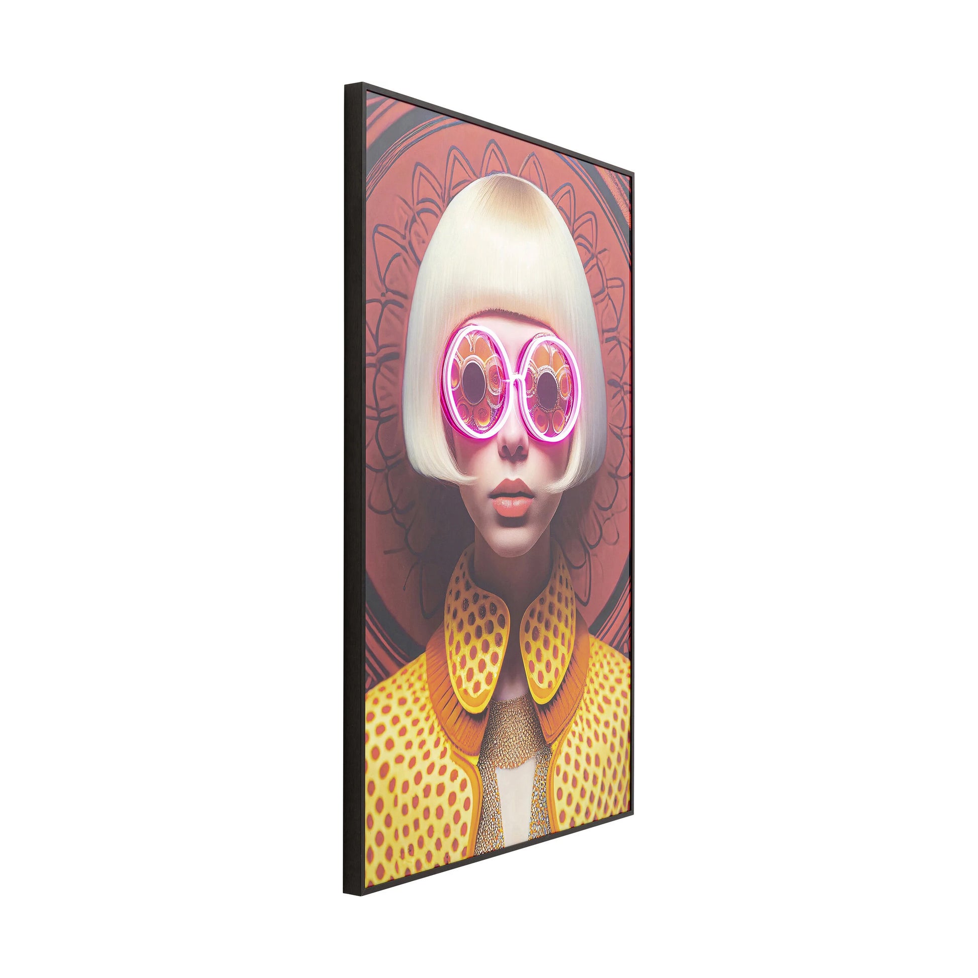 Quadro incorniciato LED Fancy Blonde Lady Kare Design