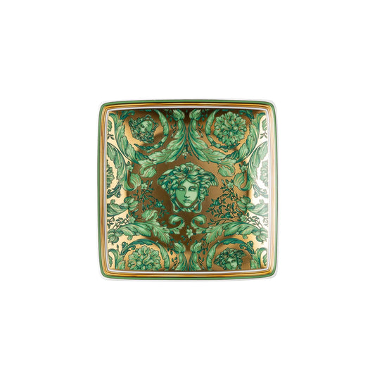 Medusa Garland Green Coppetta quadra piana 12 cm Versace