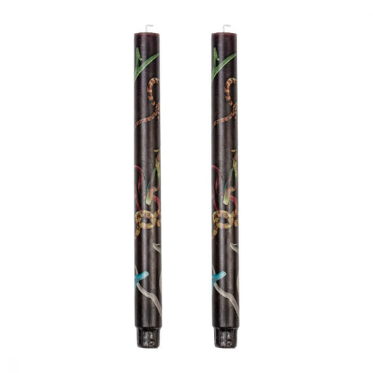 Set 2Pz Candela A Stelo Toiletpaper Snakes Black  Seletti