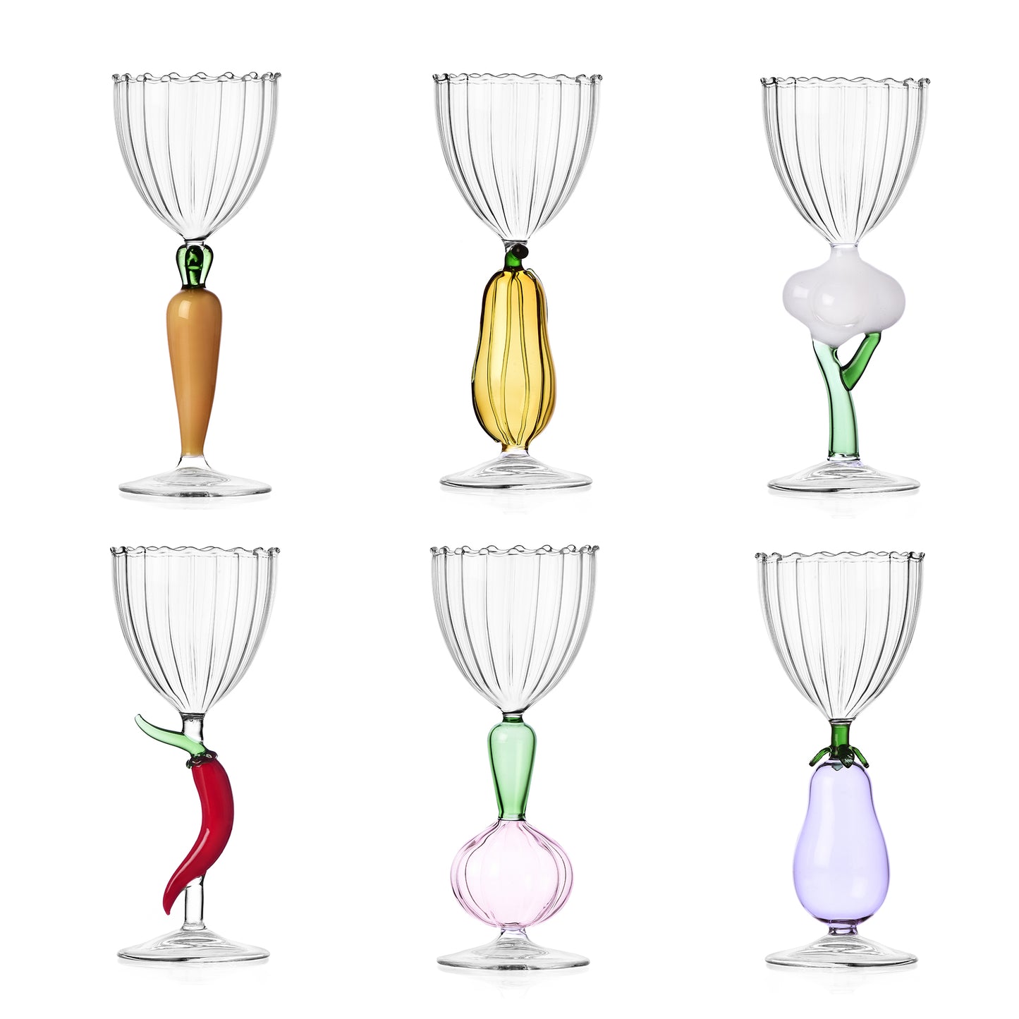 Set 6 Calici Vegetables Ichendorf