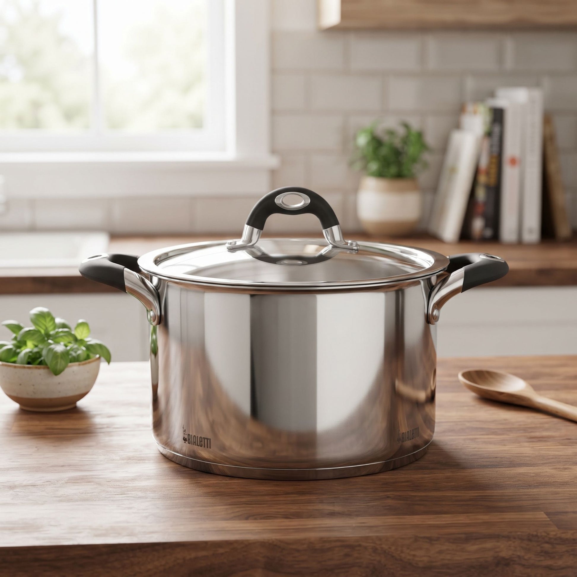 Pentola Con Ccoperchio Linea Avorio Cm 22 Bialetti Exclusive