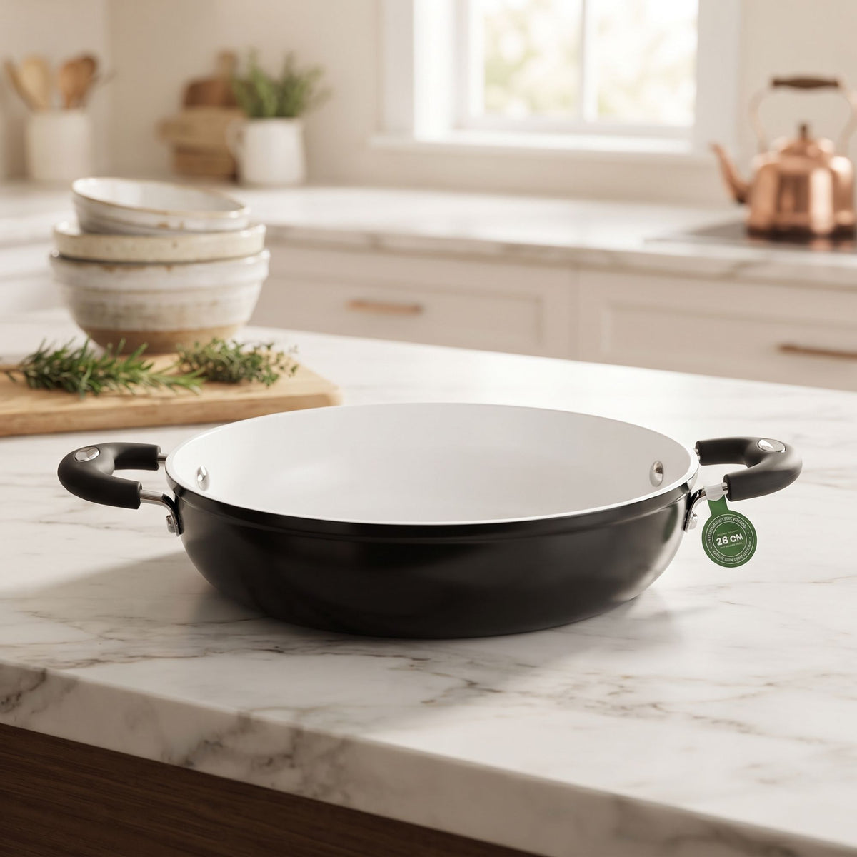 Tegame 2/Manici 28 Cm Black&White Bialetti Exclusive