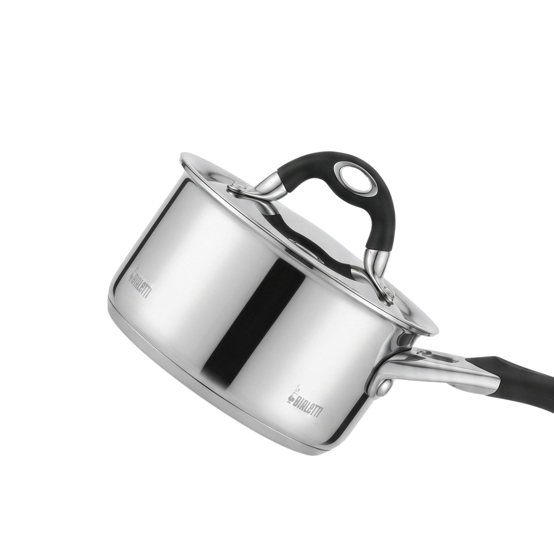 Casseruola Manico Lungo Linea Avorio Con Coperchio 18 cm Bialetti Exclusive