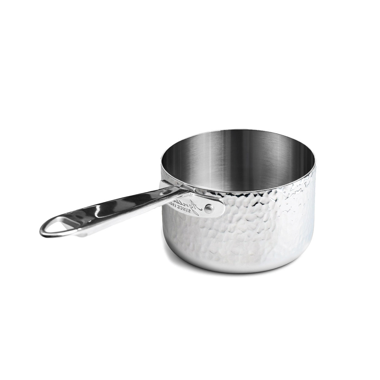 Casseruola Alta Aluinox Martellato 3Ply 1/Manico 1907 Cm 16 Pentole Agnelli