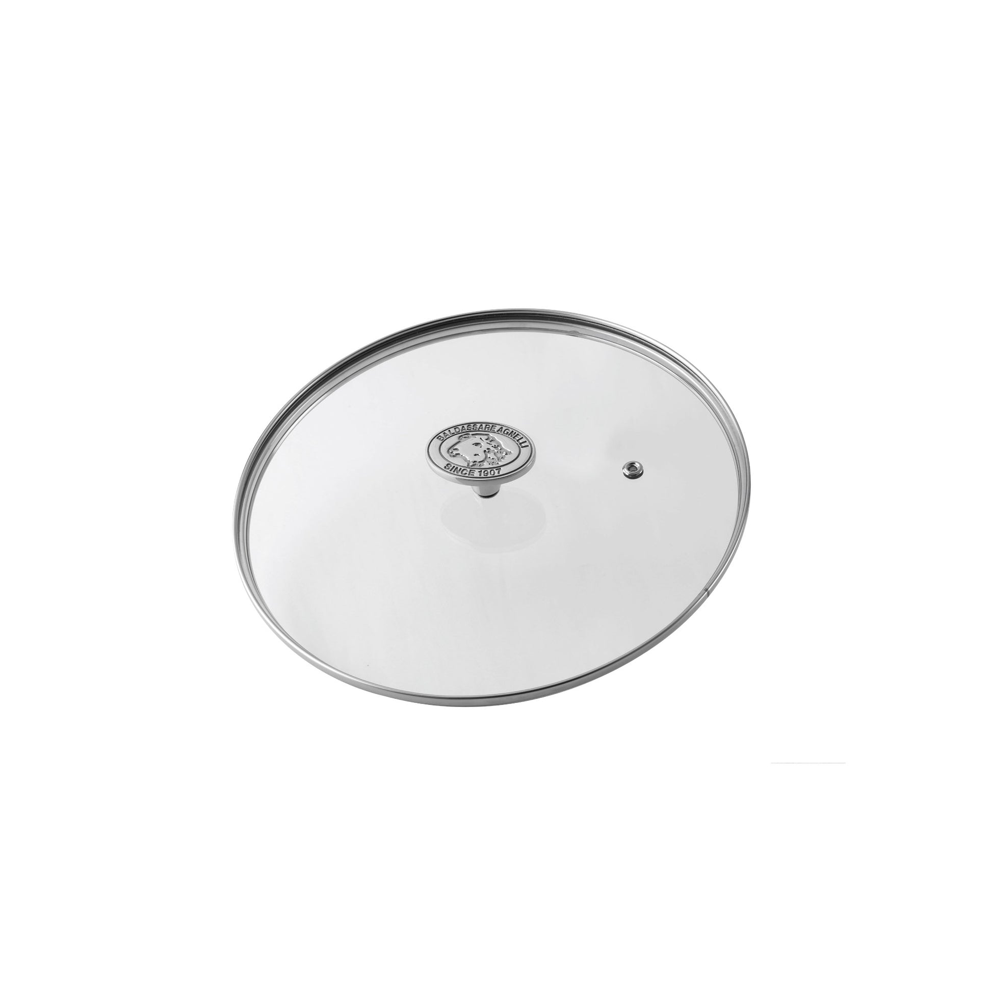Coperchio In Vetro Con Pomello In Acciaio Inox Cm. 16 Pentole Agnelli