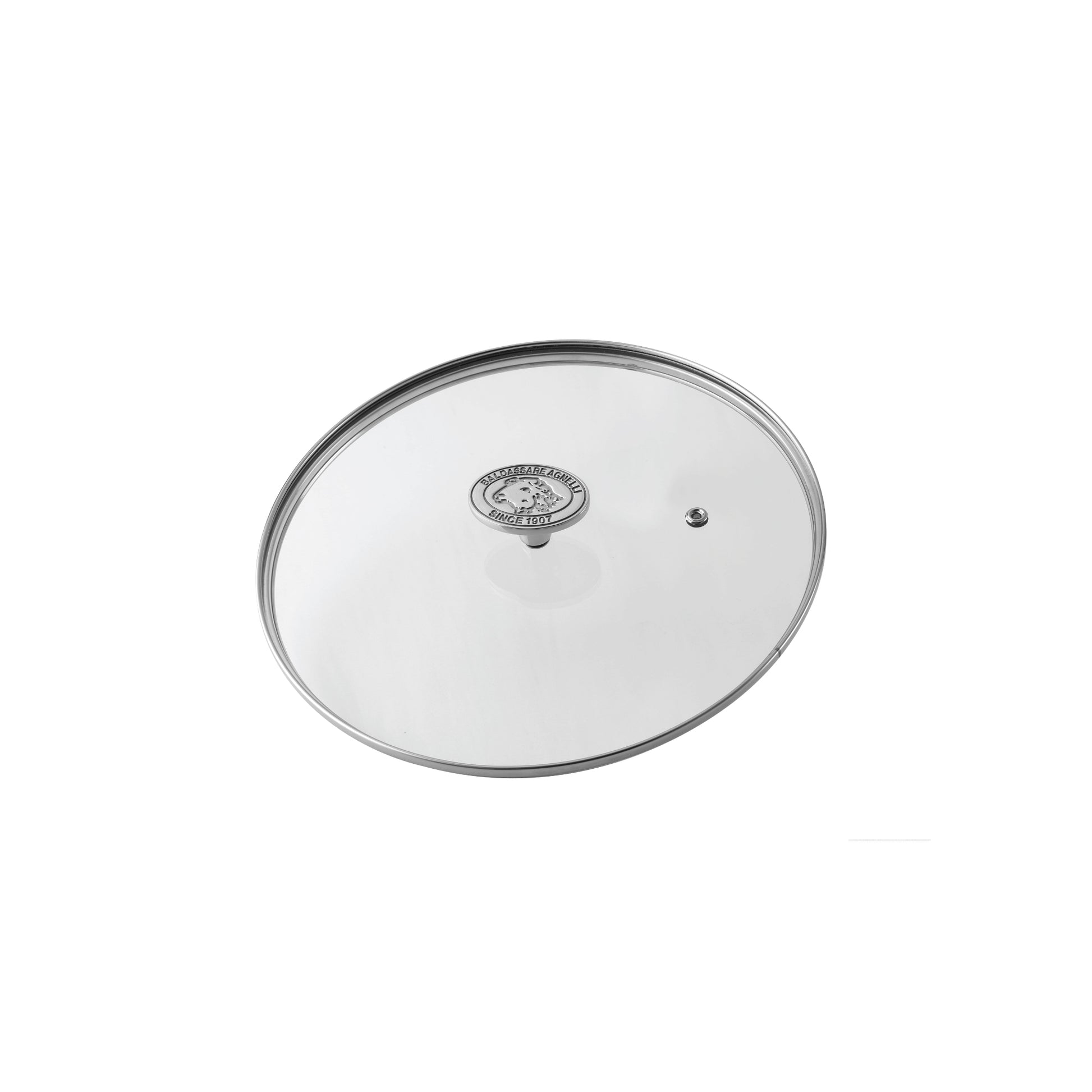 Coperchio In Vetro Con Pomello In Acciaio Inox Cm. 24 Pentole Agnelli