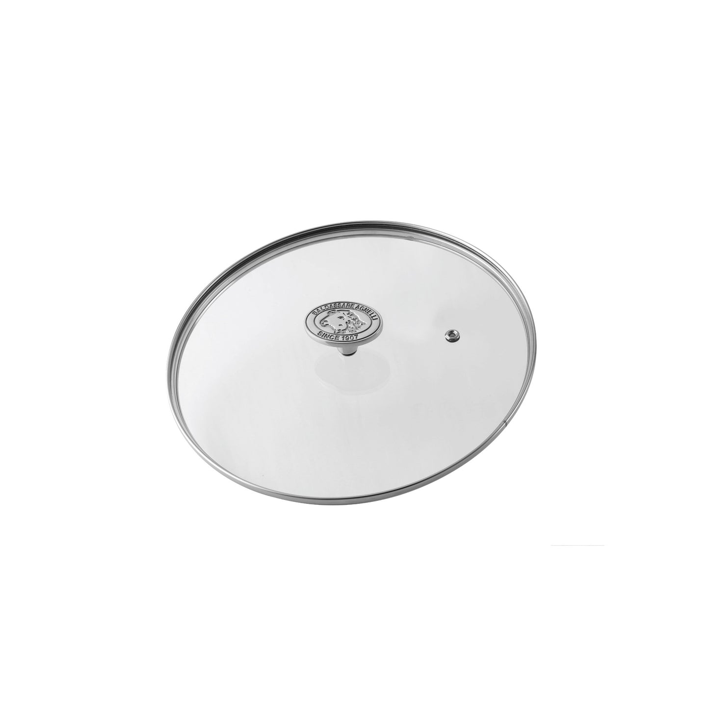 Coperchio In Vetro Con Pomello In Acciaio Inox Cm. 24 Pentole Agnelli