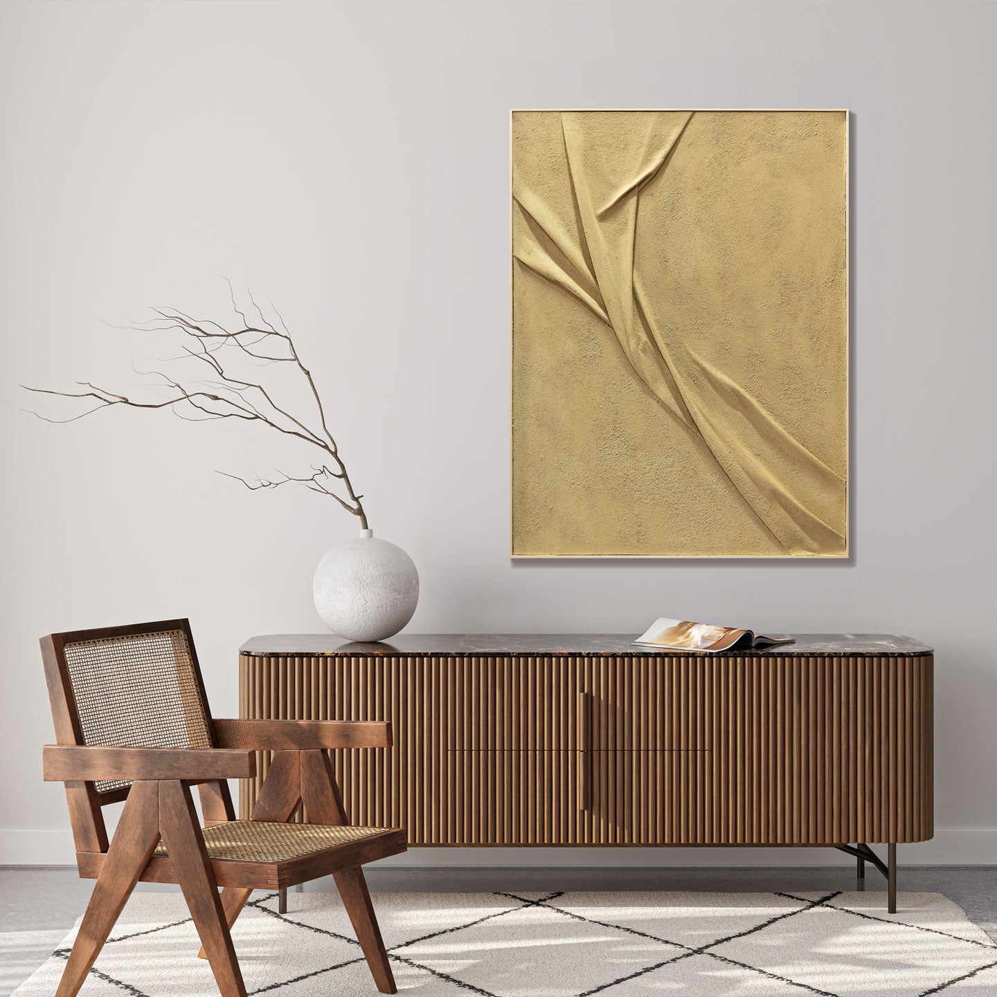 Quadro Suede 90x120 cm Agave Quadri