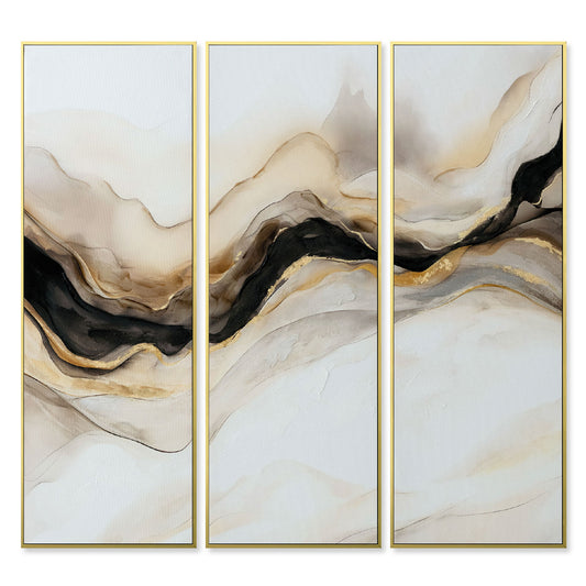 Tela Golden flow - Set 3 pz 40x120 cm Agave Quadri