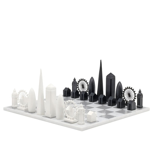 Scacchiera  London Edition (with Marble Hatch Board) Skyline Chess