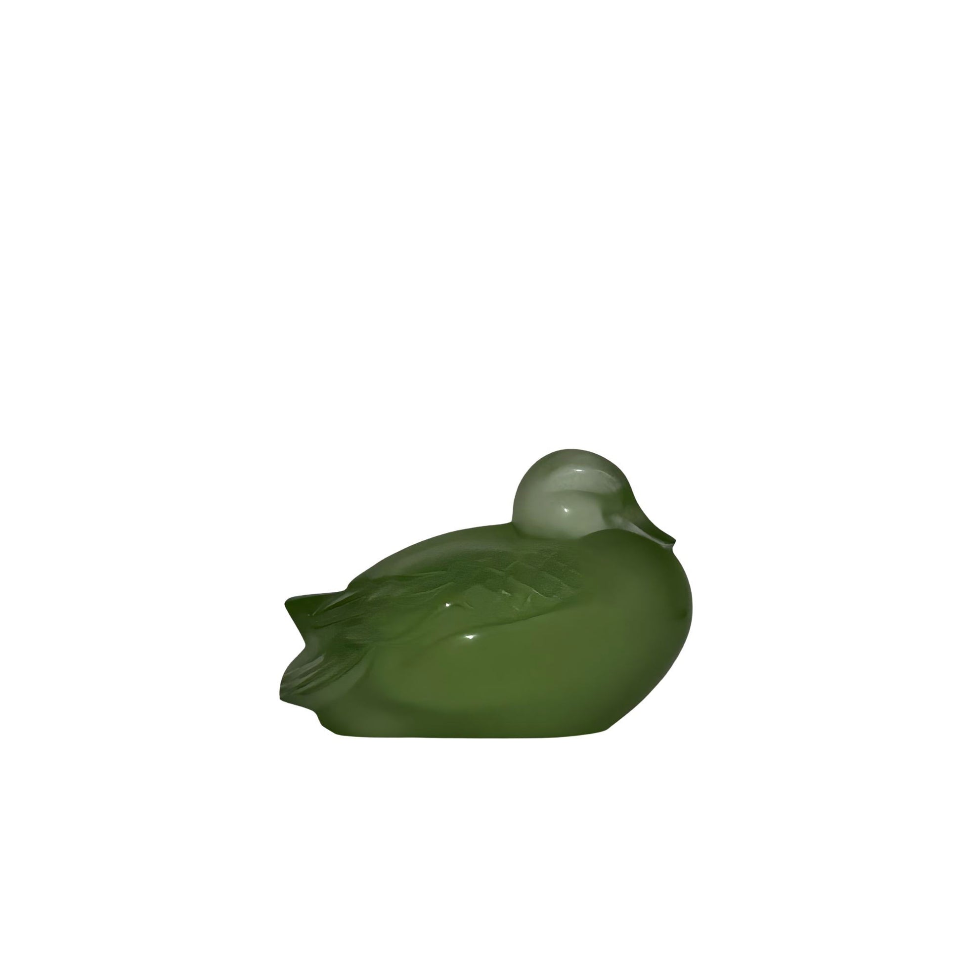 Canard Dormeur Vert – Anatra Dormiente in Cristallo Verde Lalique