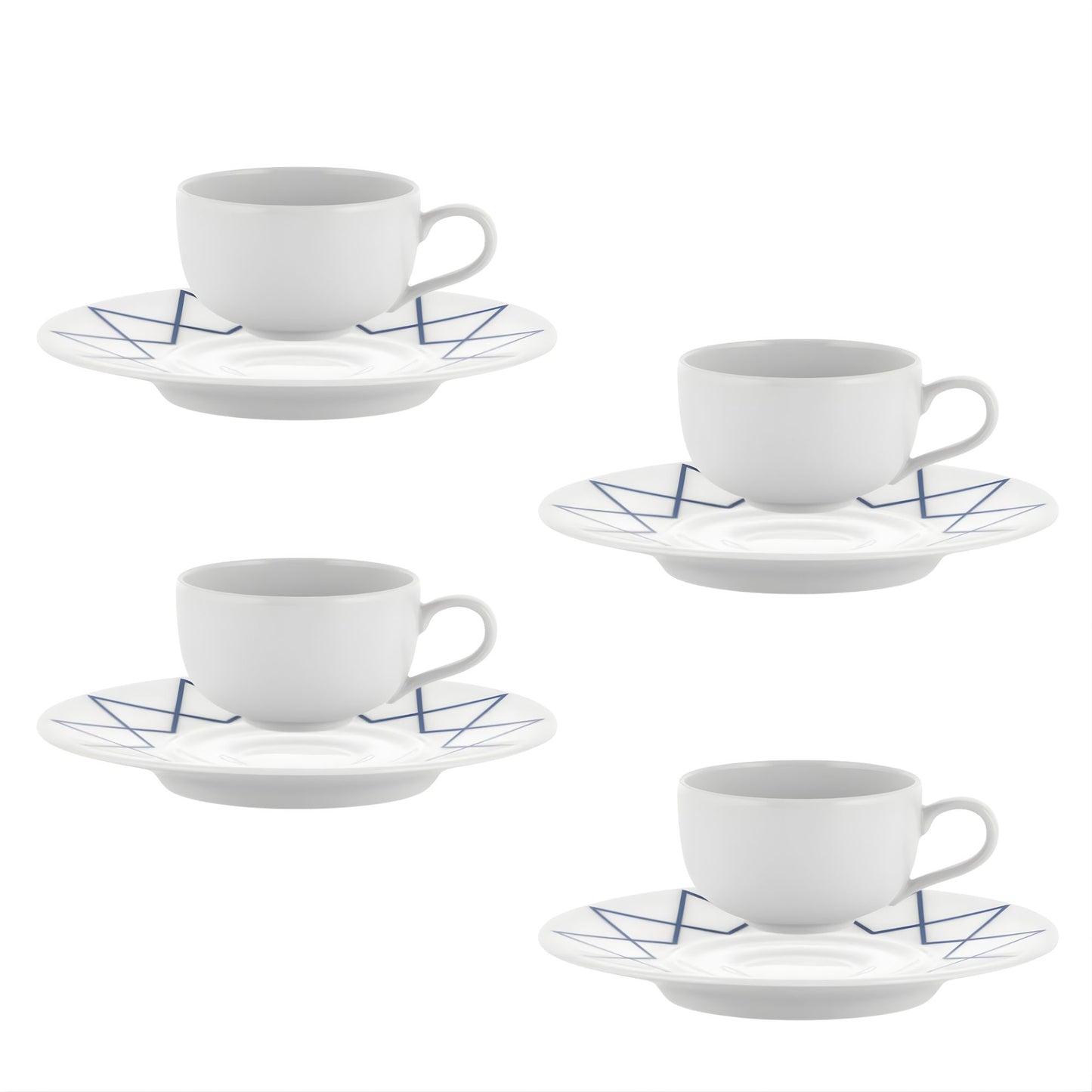 My Beaut China Set 4 Tazze Caffe Con Piattino Alessi
