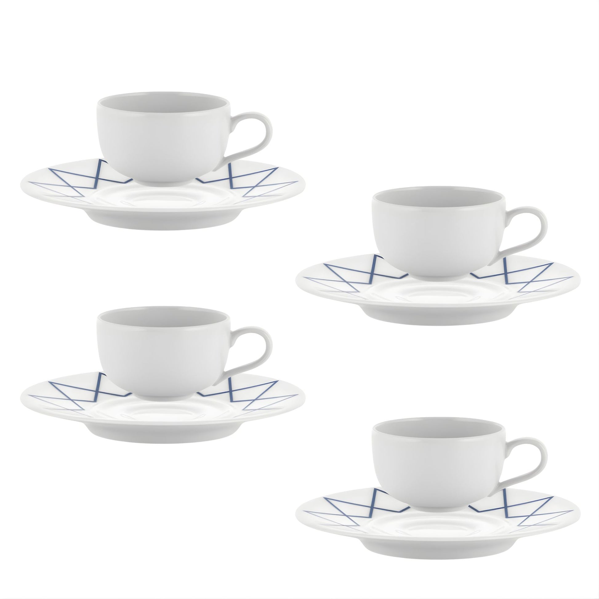 My Beaut China Set 4 Tazze Caffe Con Piattino Alessi