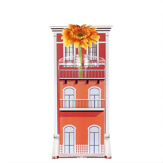 Blooming City - Vaso Lisbona - Rosso Linee