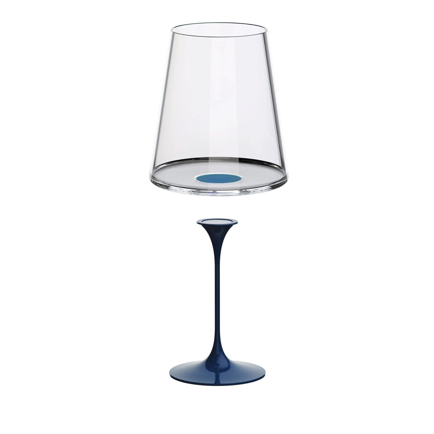 Set 6 Calici in Cristallo con Stelo Staccabile in Alluminio Trebonn