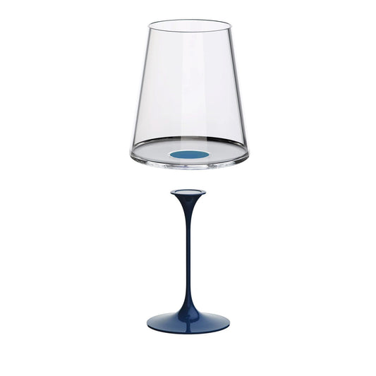 Set 6 Calici in Cristallo con Stelo Staccabile in Alluminio Trebonn