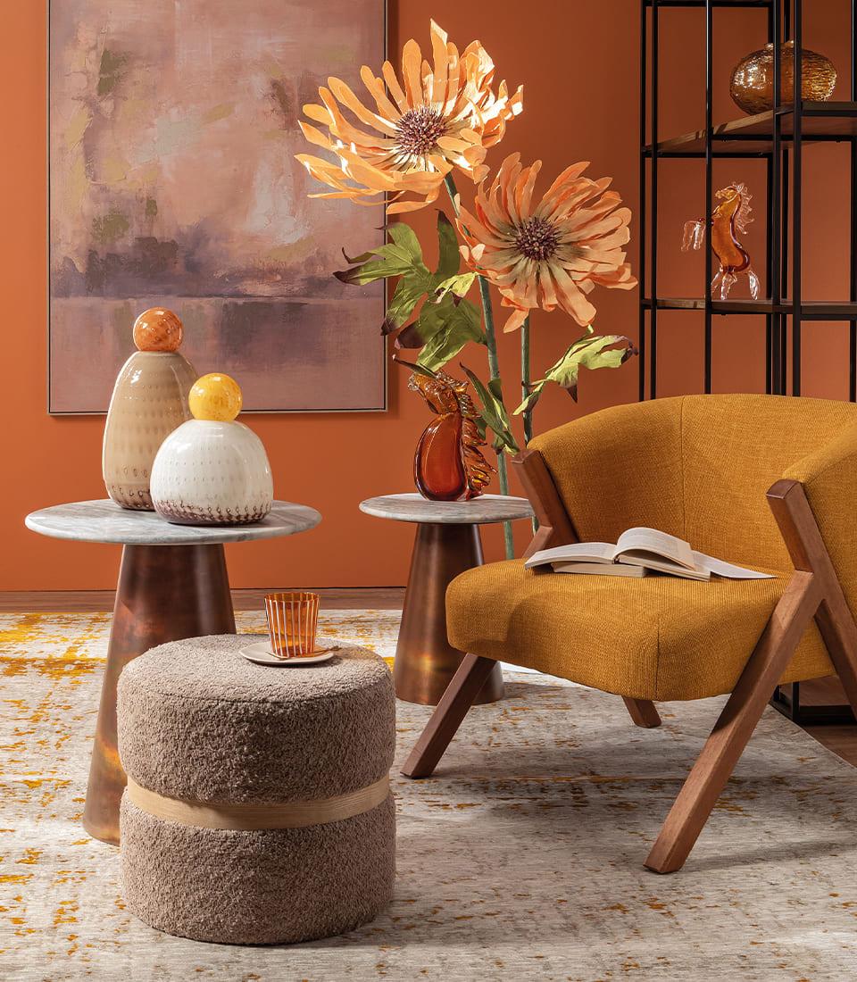 Fiore Decorativo Con Base 160H - Girasole L'oca Nera