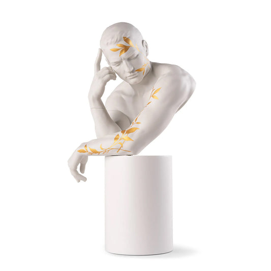 Scultura Riflessi della Natura - Lui. Bianco-oro Lladro'