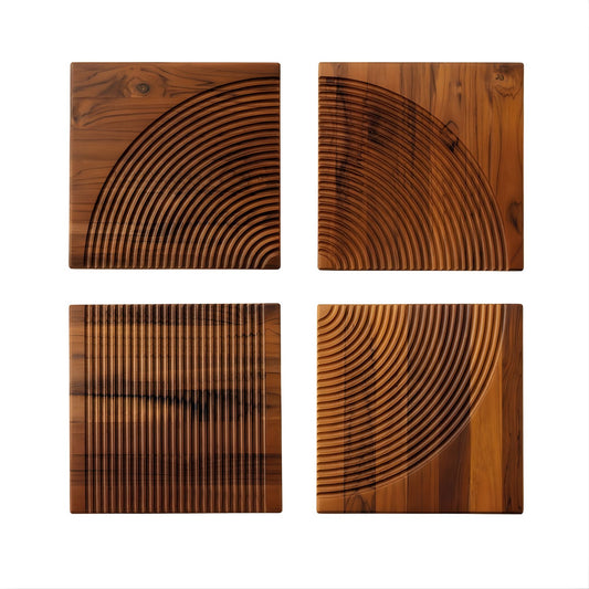 Tagliere Set 4 Pezzi Legno Teak 28 cm Sambonet