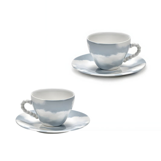Set 2 Tazze con piattino azzurro Rêves de Rêves Les Objets Mouleversants Serax