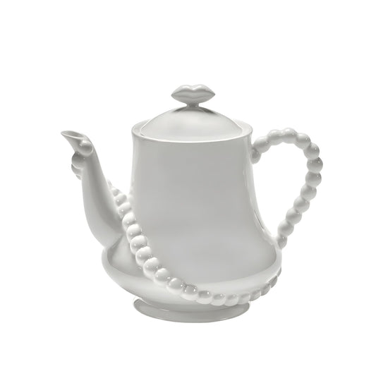 Teiera bianca Perle Fine Les Objets Mouleversants Serax