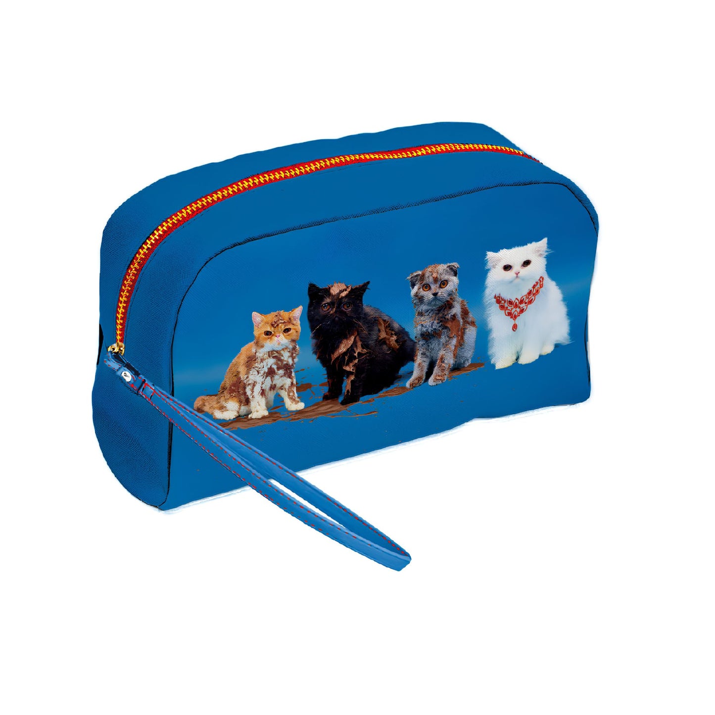 Beauty-Case In Pu Stampato Toiletpaper Kitty Gang Seletti