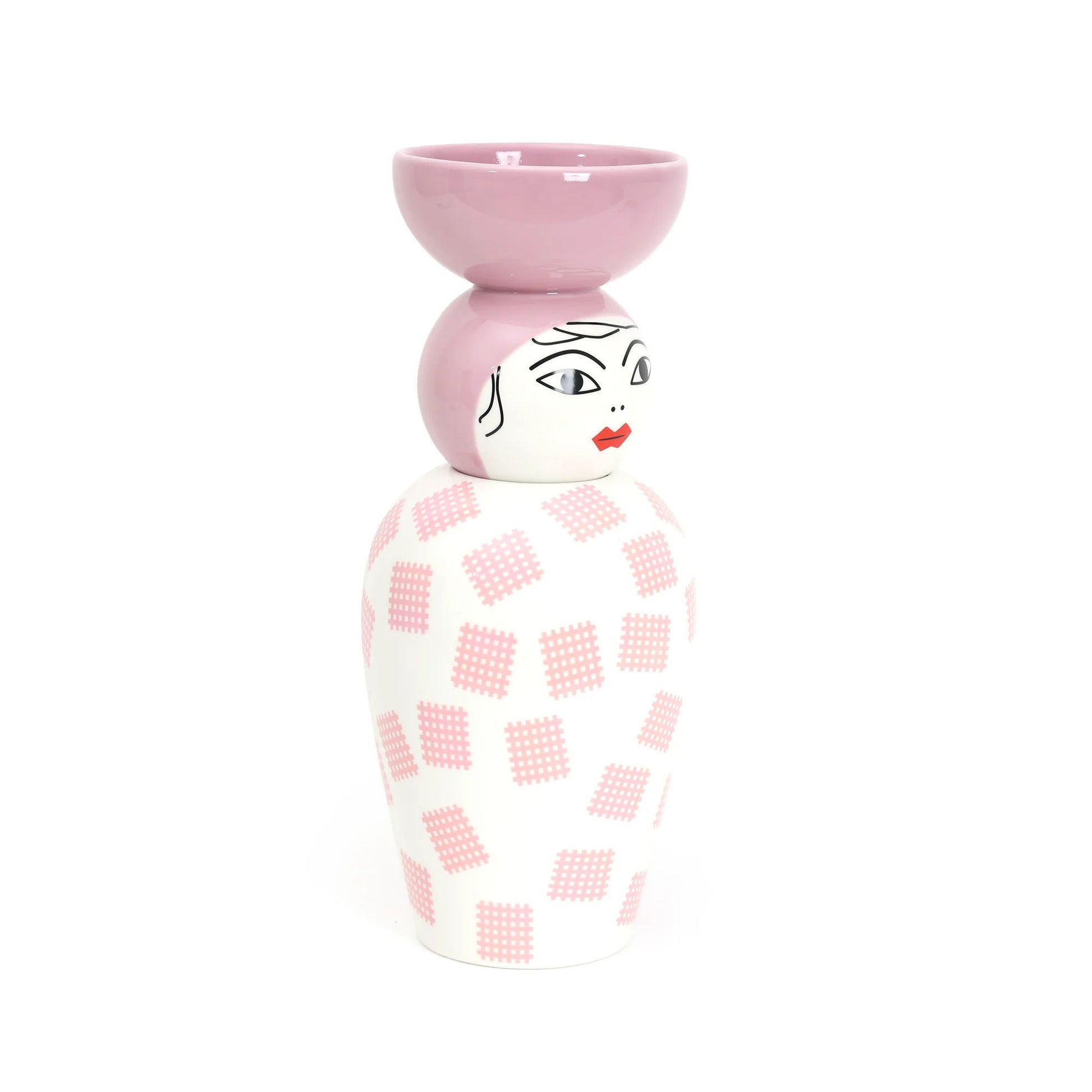 Vaso In Dolomite Con Coperchio-Coppa Le Canopie Luna Seletti