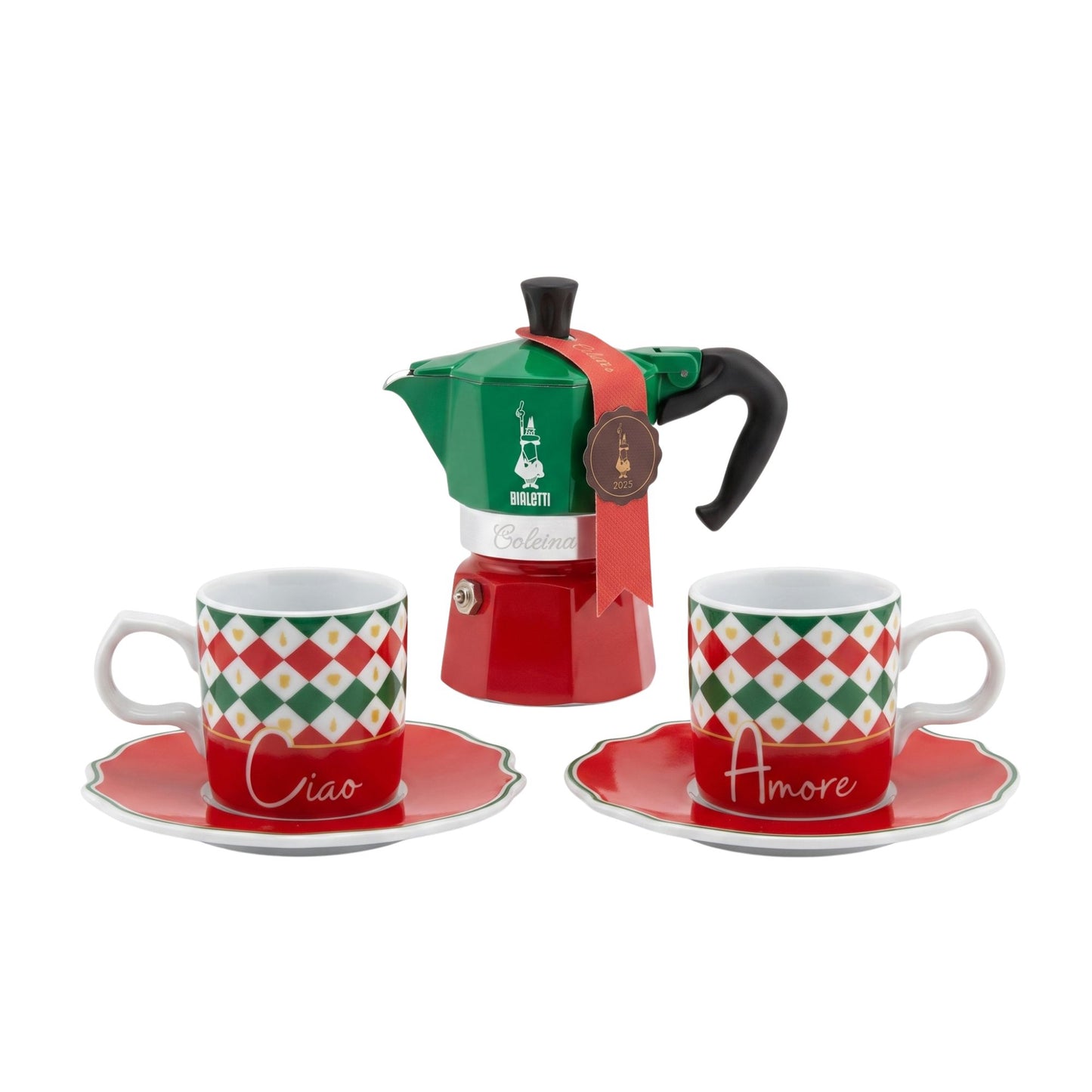 Set 2 Tazze + La Mokina Tricolore Bialetti Exclusive