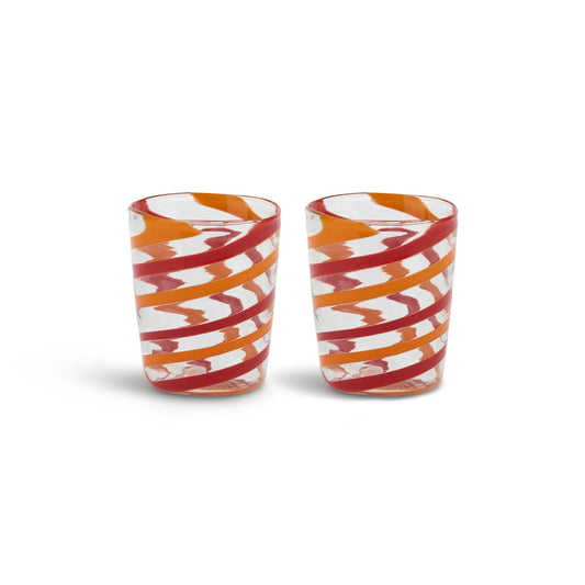 Decorative Glasses X 2 Canna Spiral Lisa Corti