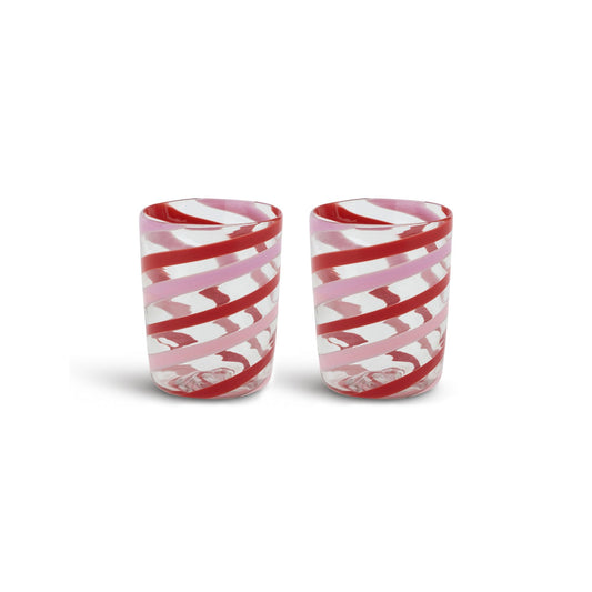 Decorative Glasses X 2 Canna Spiral Lisa Corti