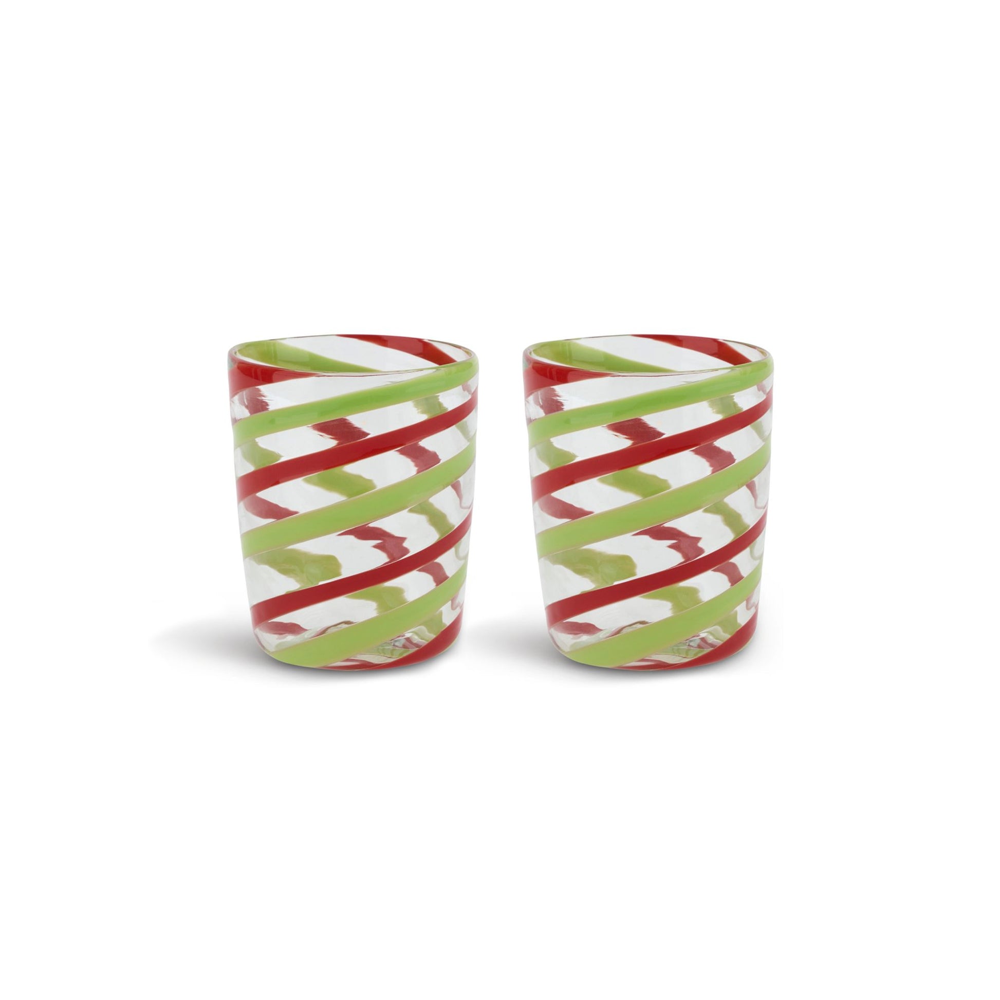 Decorative Glasses X 2 Canna Spiral Lisa Corti