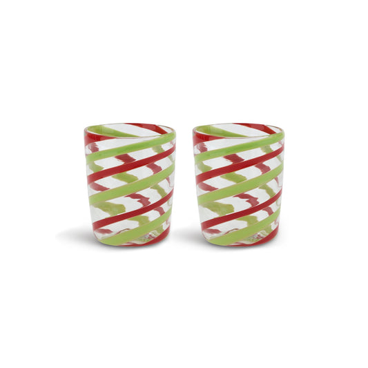 Decorative Glasses X 2 Canna Spiral Lisa Corti