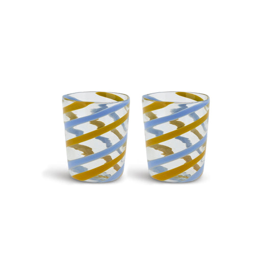 Decorative Glasses X 2 Canna Spiral Lisa Corti