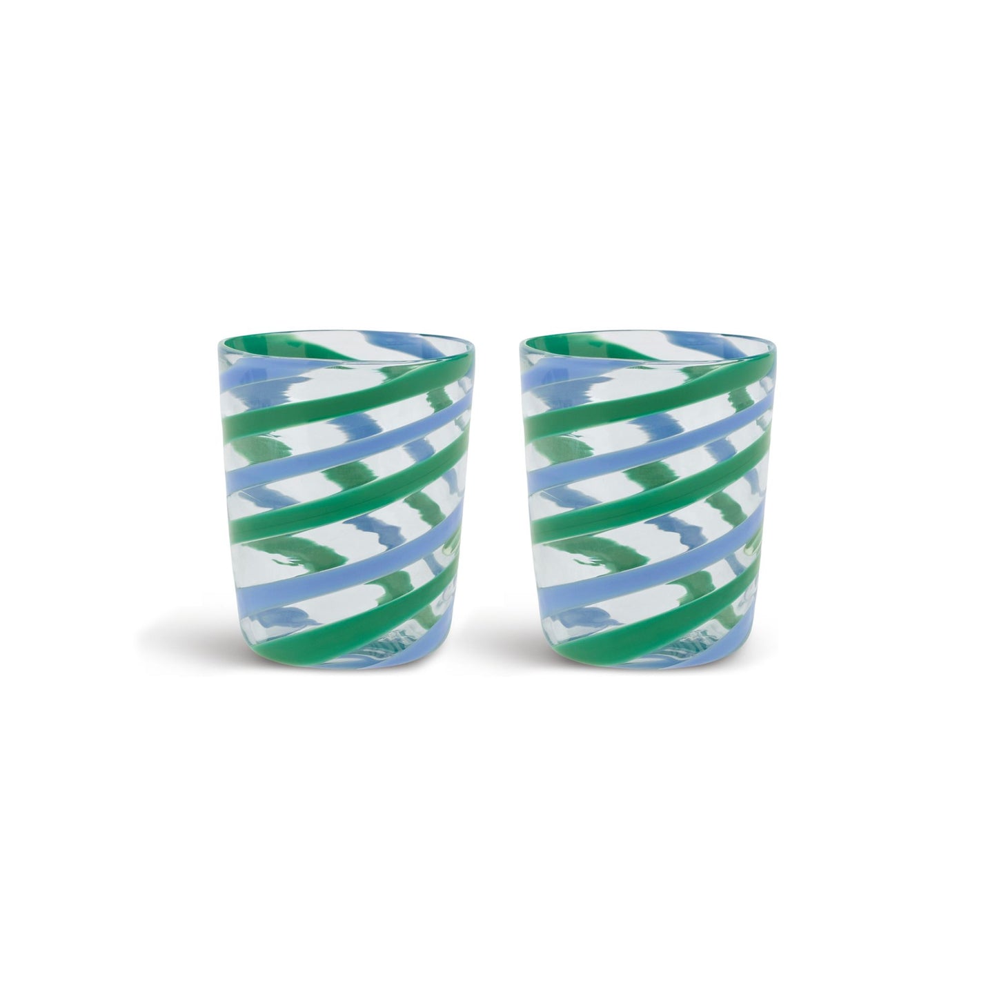 Decorative Glasses X 2 Canna Spiral Lisa Corti