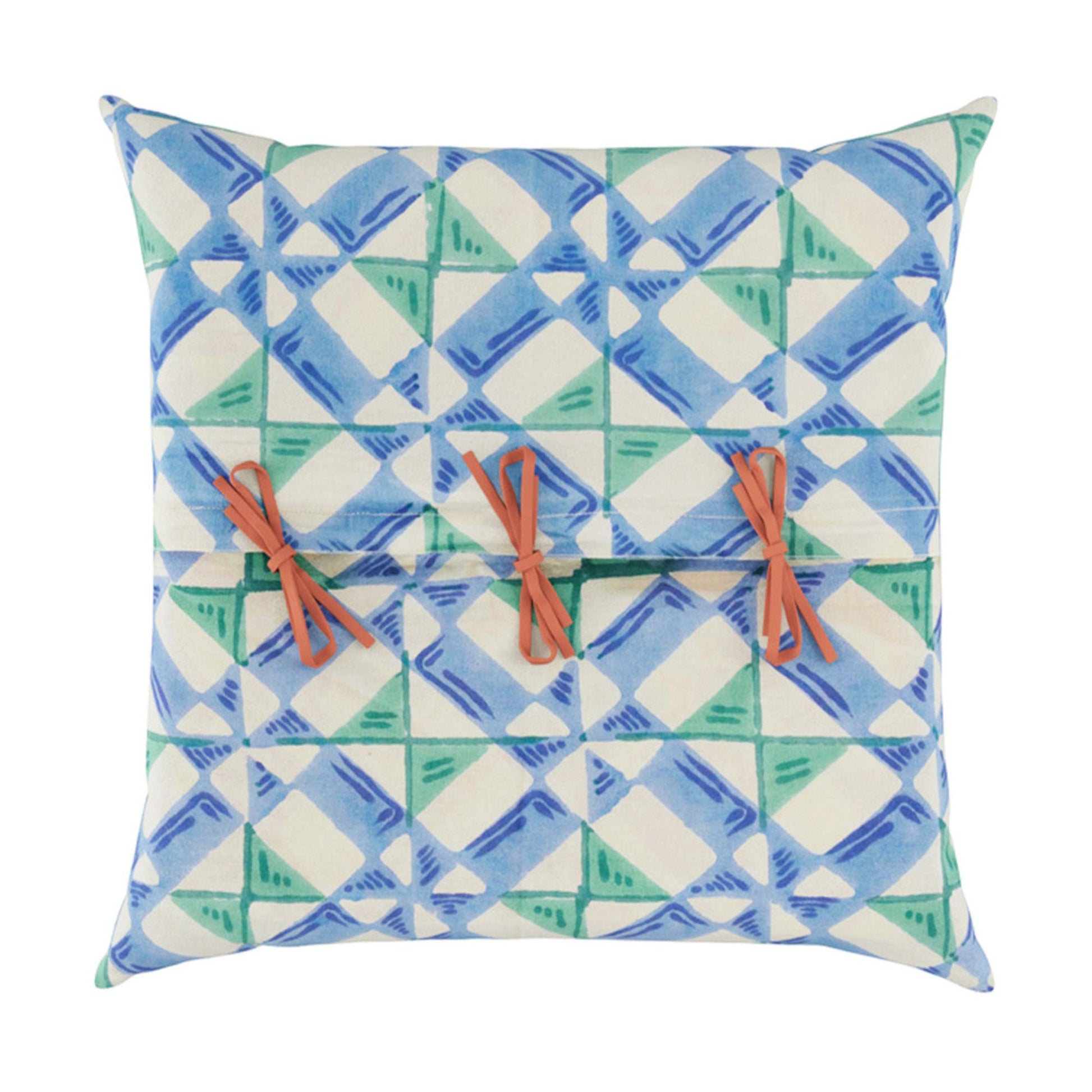 Cotton cushion cover 45x45cm positano red tiles Lisa Corti
