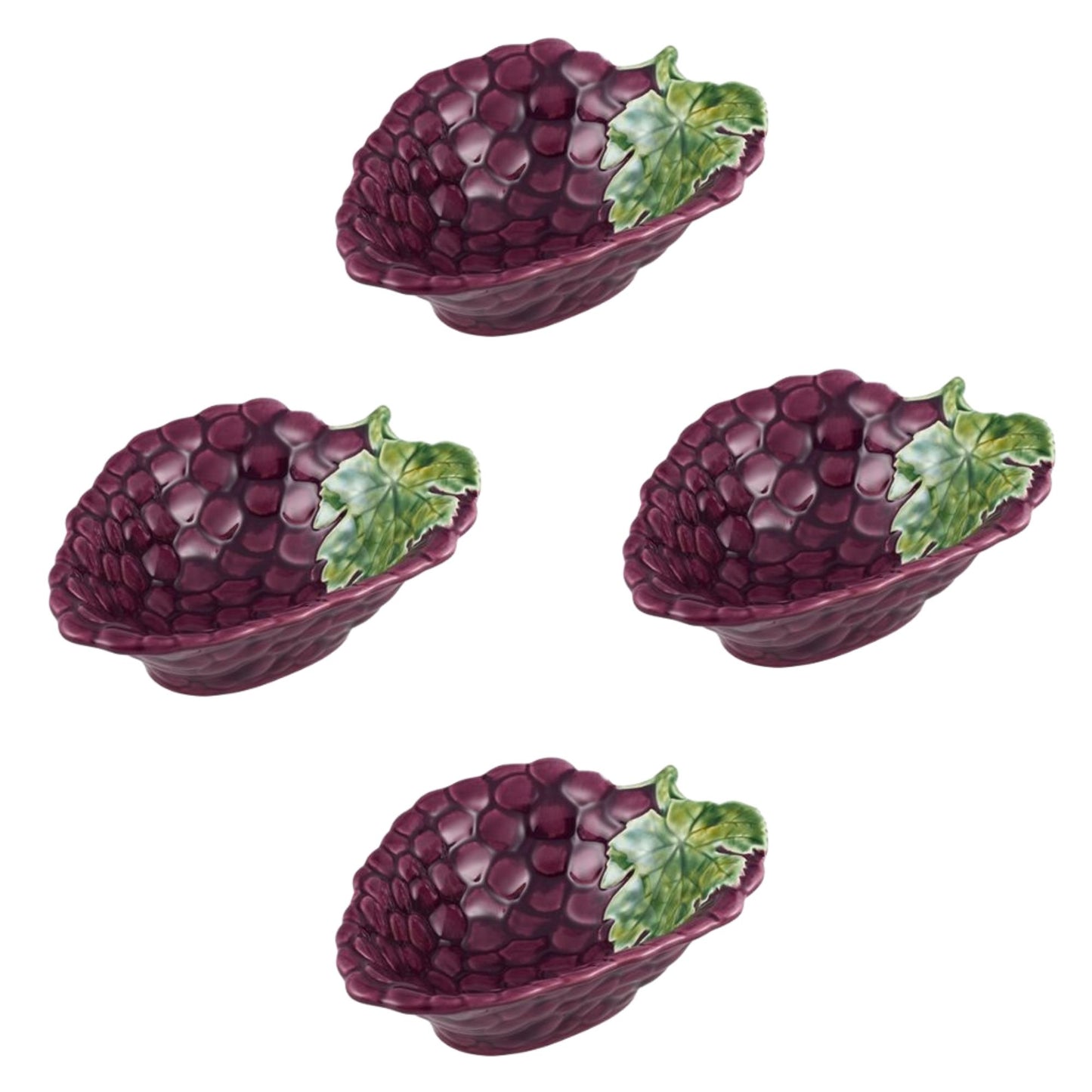 Uva Set 4 Ciotole viola Bordallo Pinheiro