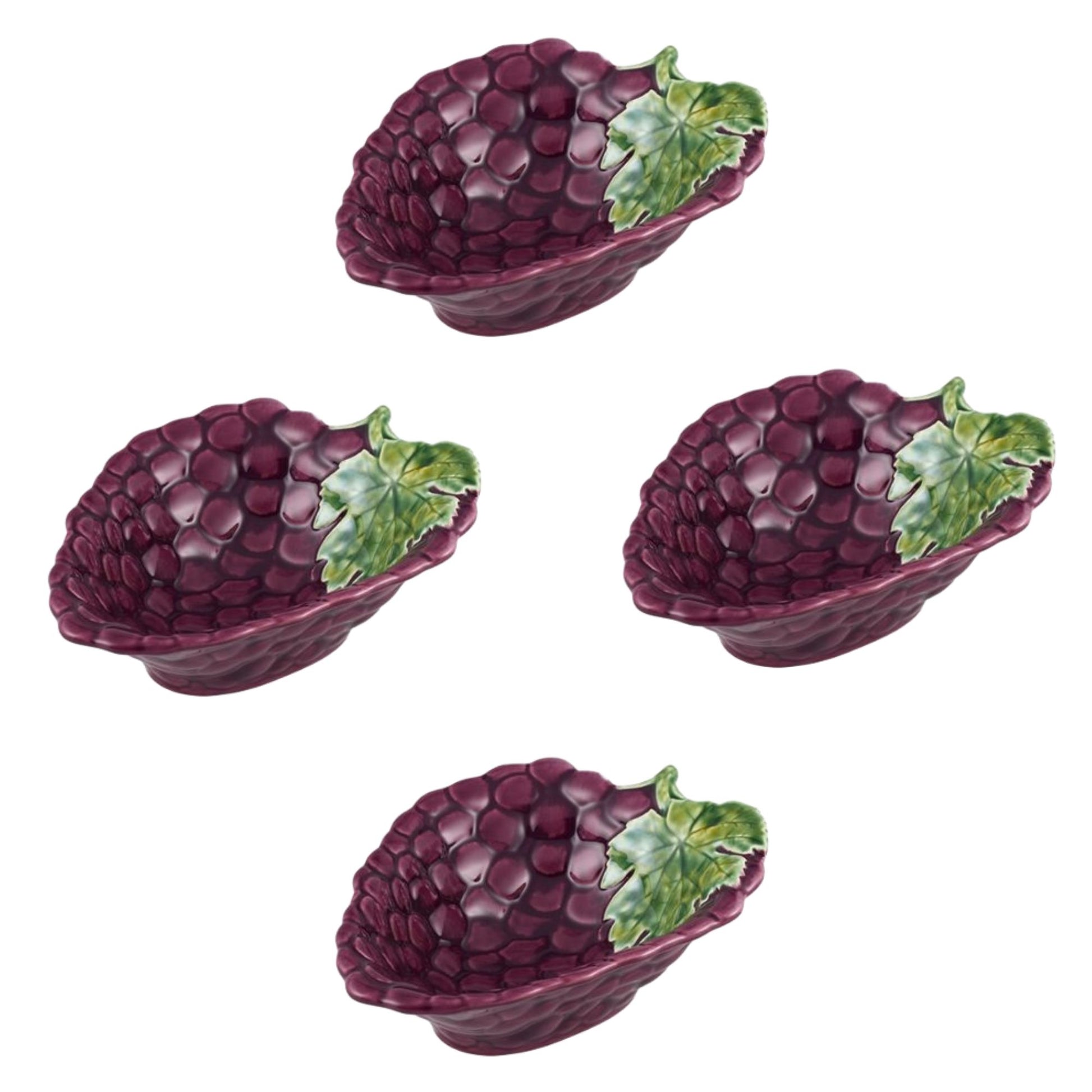 Uva Set 4 Ciotole viola Bordallo Pinheiro